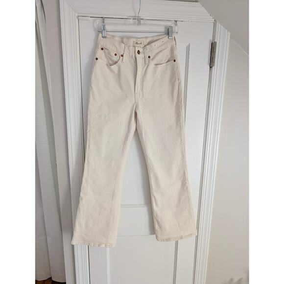 EUC Madewell The Perfect Vintage Flare Crop Sz 26 in Vintage Canvas (off-white) - Picture 4 of 6